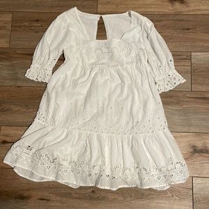 Anthropologie Eyelet Mini Dress